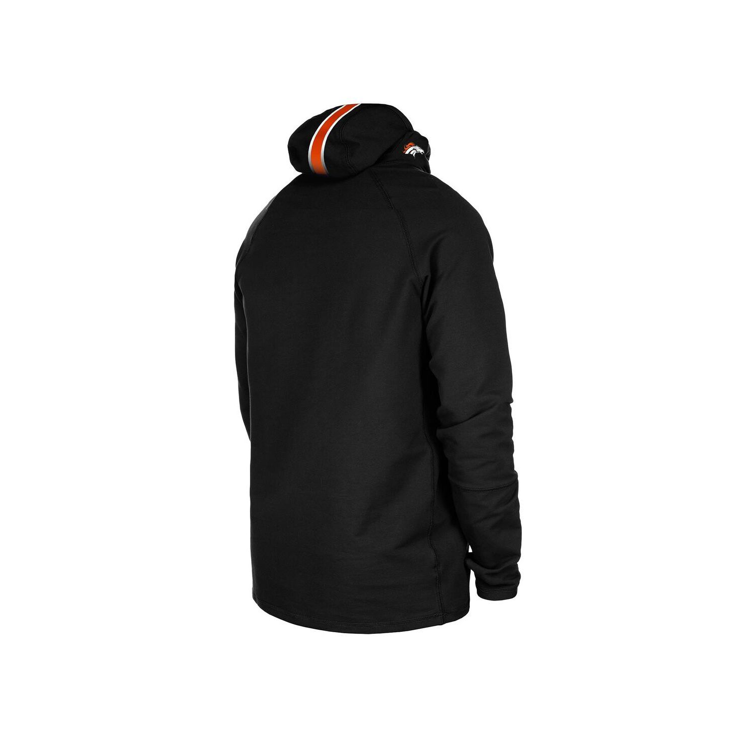 Men's Black Denver Broncos Functional Fandom Balaclava Helmet Stripe Tri-Blend Hoodie