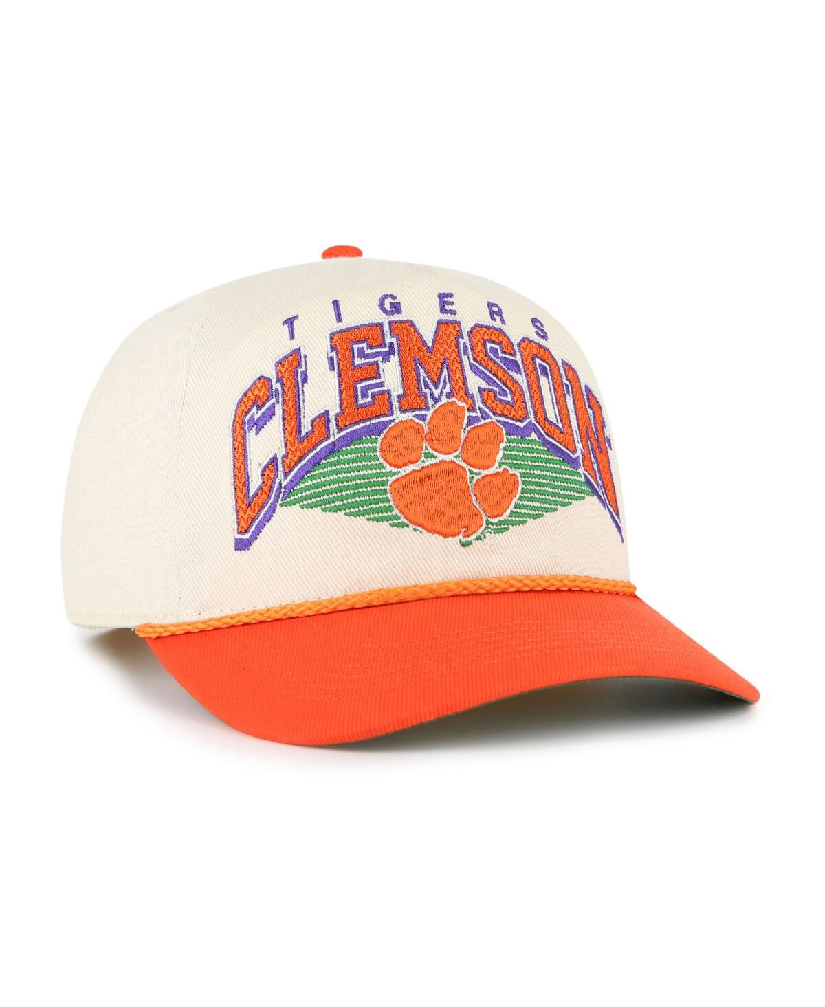 47 Brand Men's Natural Clemson Tigers Pomona Two-tone Rope Hitch Adjustable Hat In Neutral