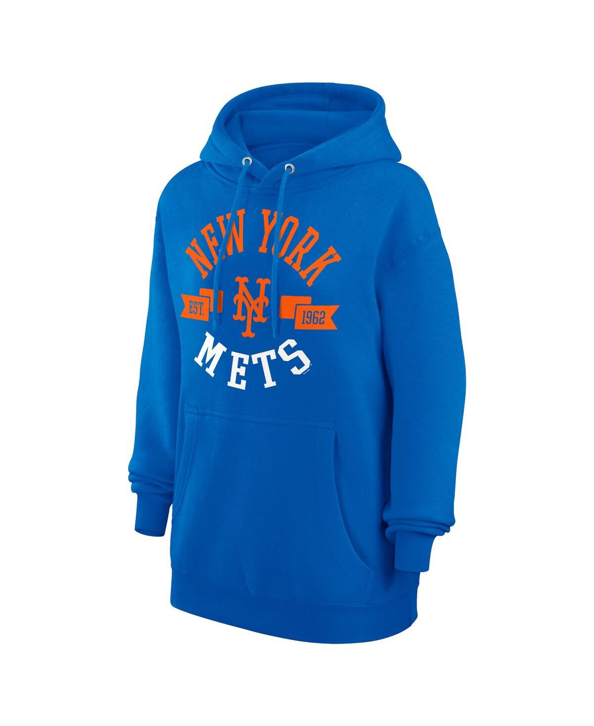G-iii 4her By Carl Banks Women's Royal New York Mets City Graphic Pullover Hoodie In Blue