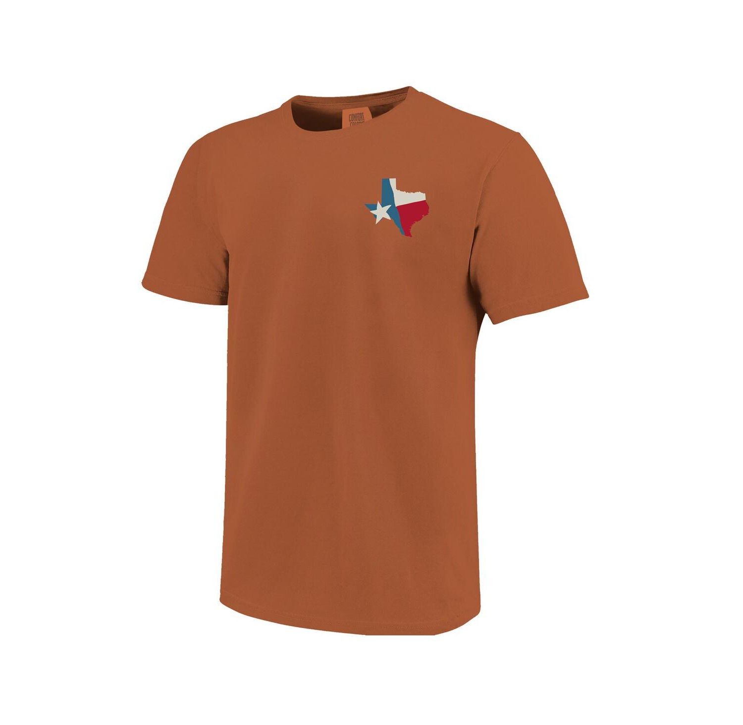 Men's and Women's Burnt Orange Texas Longhorns Hyper Local Bevo State Flag T-Shirt