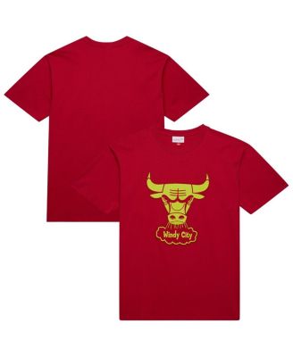 Mitchell & Ness - Men's Red Chicago Bulls Hardwood Classics Neon Nights Premium T-shirt
