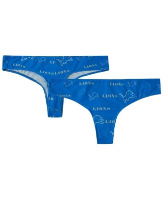 Concepts Sport - Women's Blue Detroit Lions Mosaic All Over Print Thong