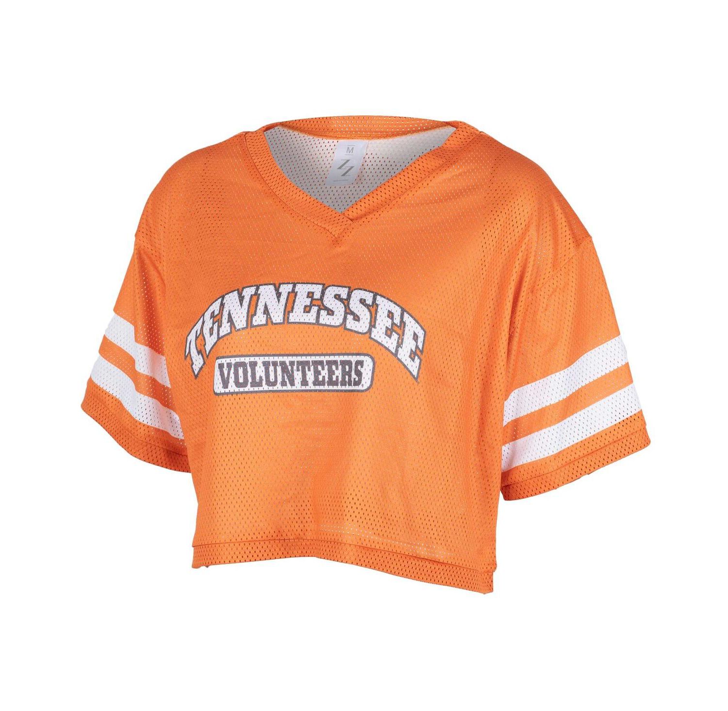 Women's Tennessee Orange Tennessee Volunteers Mesh Cropped V-Neck T-Shirt
