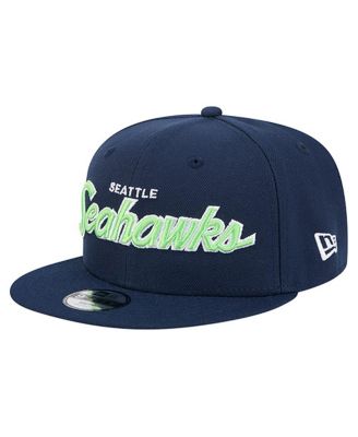 Big Boys and Girls Navy Seattle Seahawks Main Script 9FIFTY Snapback Hat