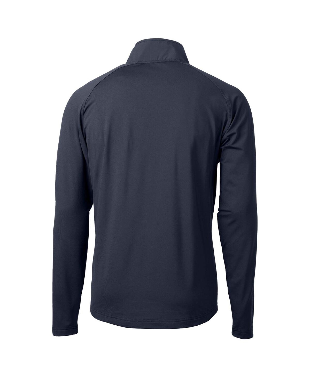 Cutter & Buck Men's Navy Penn State Nittany Lions Adapt Eco Knit Hybrid Full-zip Logo Jacket In Blue