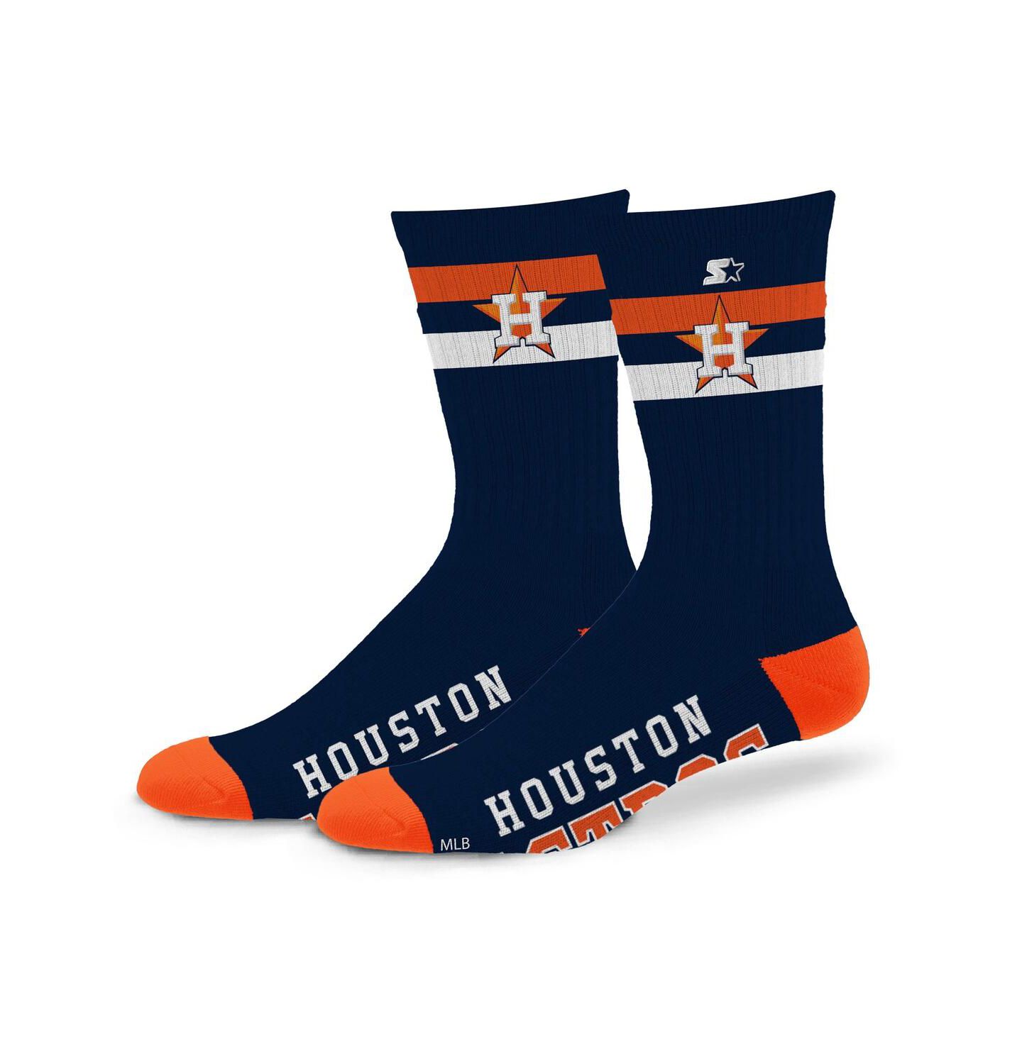 Носки Houston Astros Team, средней высоты, в полоску — Starter — фото 1