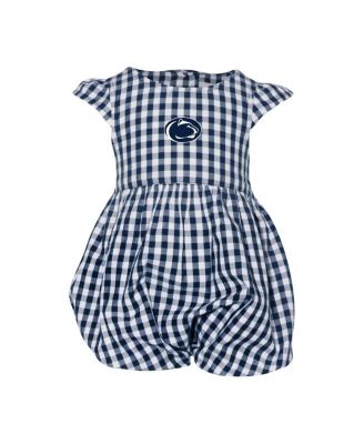 Garb - Baby Girls Navy Penn State Nittany Lions Cara Gingham Ruffled Bodysuit