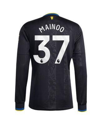 Men's Kobbie Mainoo Black Manchester United 2025/26 Third Replica Long Sleeve Player Jersey