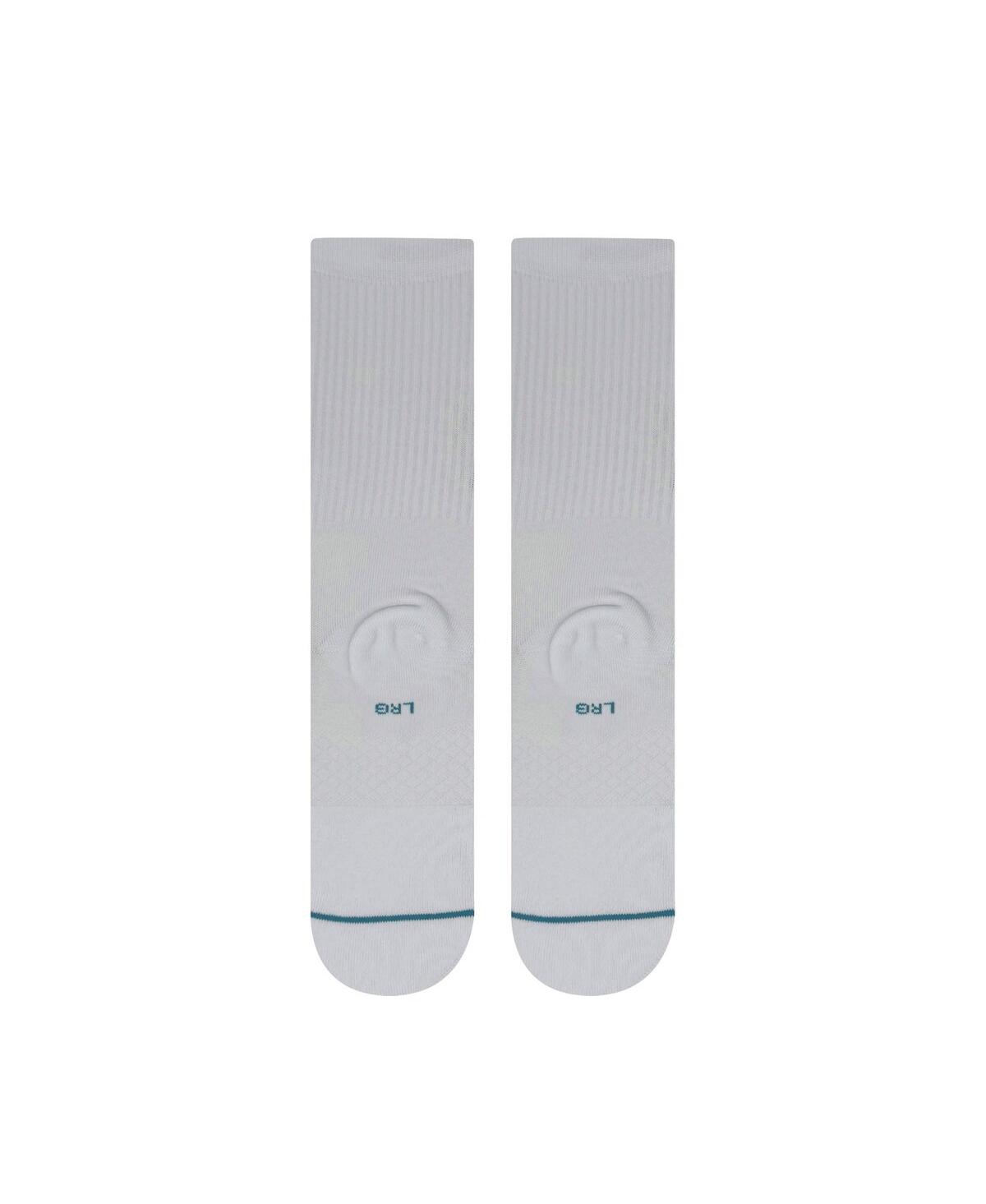 Stance Men's And Women's Los Angeles Dodgers White Crested Knit Crew Socks In White
