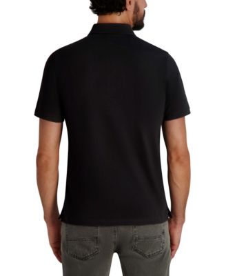 Men's 3-Button Placket Short-Sleeve Polo Shirt