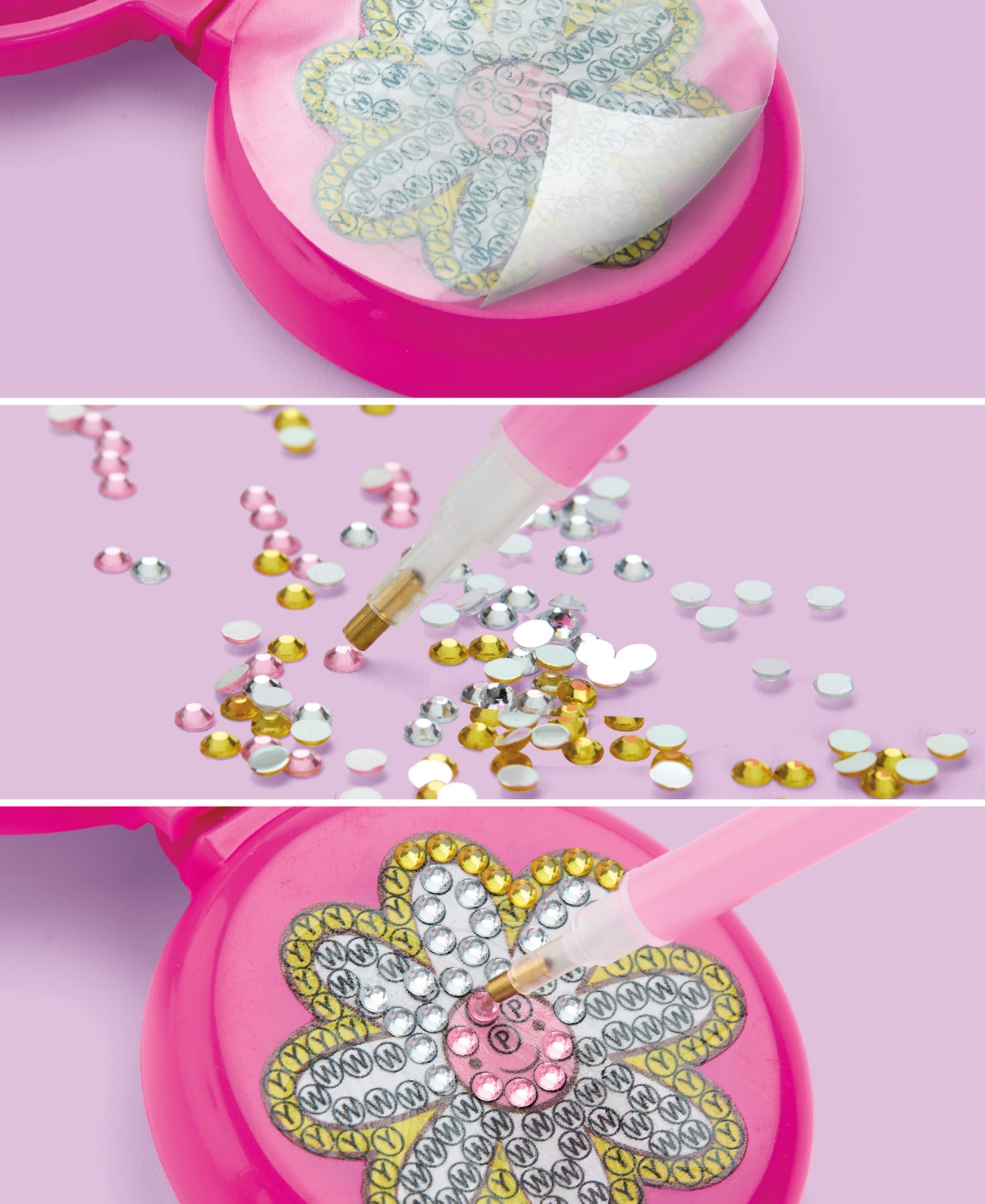 Geoffrey's Toy Box Compact Brush Bling Do It Yourself Diamond Painting Kit