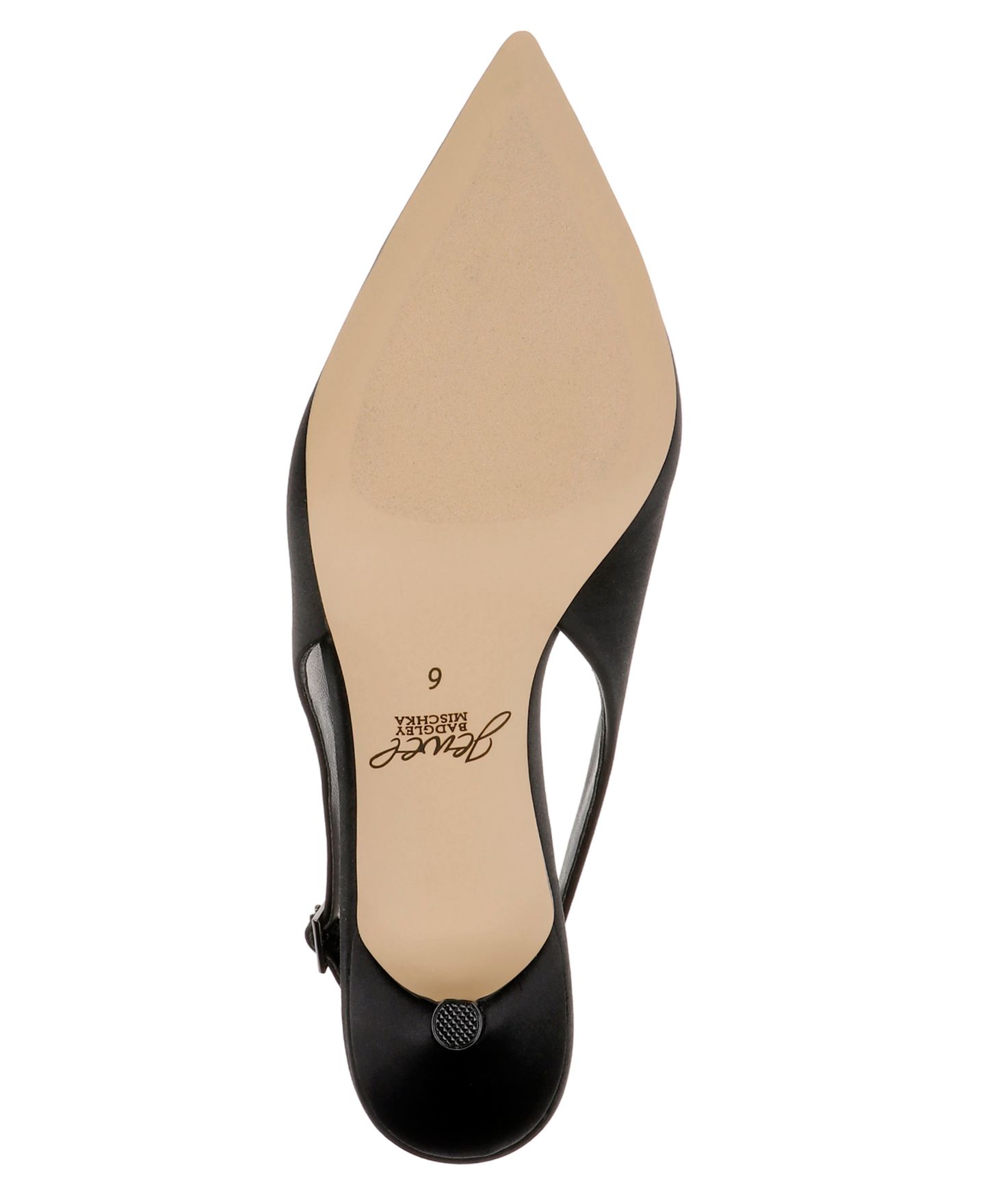 Женские туфли Jewel Badgley Mischka Ilana Pointed Toe Pumps, цвет: Чёрный атласный — фото 5
