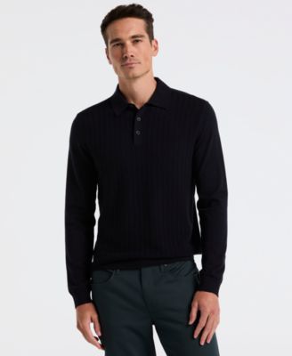 Perry Ellis - Men's Long Sleeve Polo Shirt