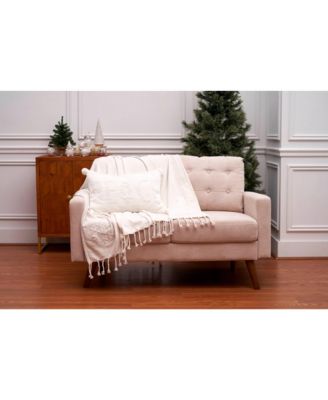 Gold Coast Starfish "Peace" Cotton Blend Mini Christmas Accent Pillow 14" x 22"