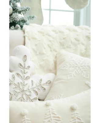 Sparkle Snowflake Throw Pillow, 16" x 18"