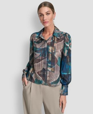DKNY - Women's Balloon Sleeve Shirt