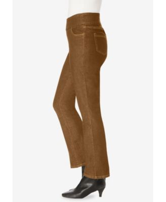 Women's Within Flex-Fit Pull-On Bootcut Gap-Free Stretch Denim Jeans