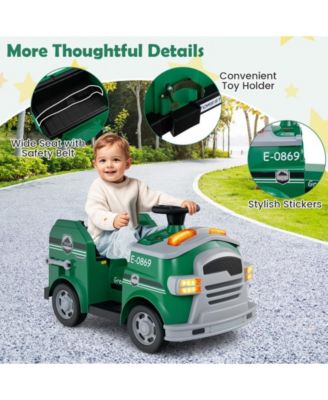12V Toddler Fire Toy Car with Shovel and Wrench for Ages 37-95 Months