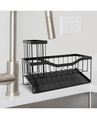 Stainless Steel Sink Caddy &amp;#x2013; Sponge and Brush Holder with Self-Draining Tray