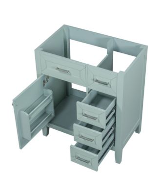 Bathroom Vanity Cabinet Base 30-Inch with Drawers, Solid Frame and MDF Board