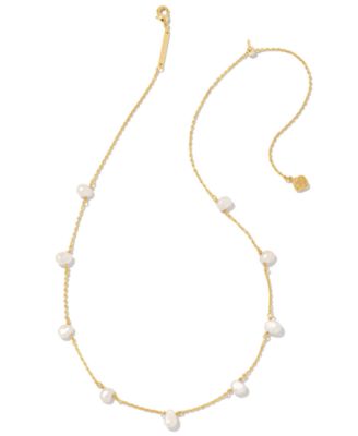 Kendra Scott - Freshwater Cultured Pearl 14K Gold Plated Over Brass Leighton Strand Necklace
