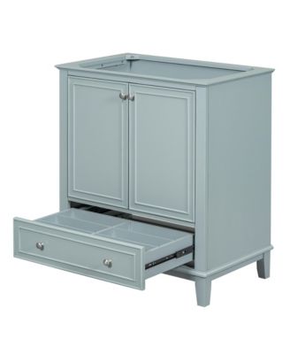 30" Bathroom Vanity, Cabinet Base Only, Multi-Functional Cabinet with Doors and Drawer, Solid Frame and MDF Board