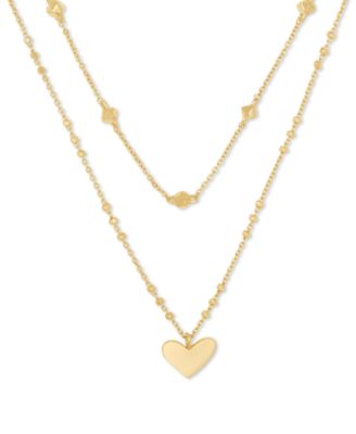 Kendra Scott - 14K Gold Plated Ari Heart Multi Strand Necklace