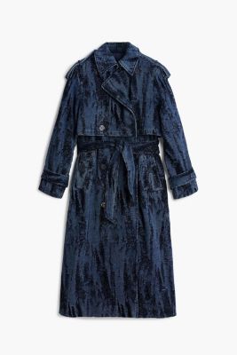 Women's Degraded denim trench coat
