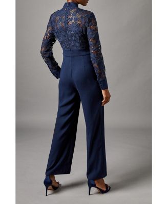 Women's Lace Tie Neck Jumpsuit