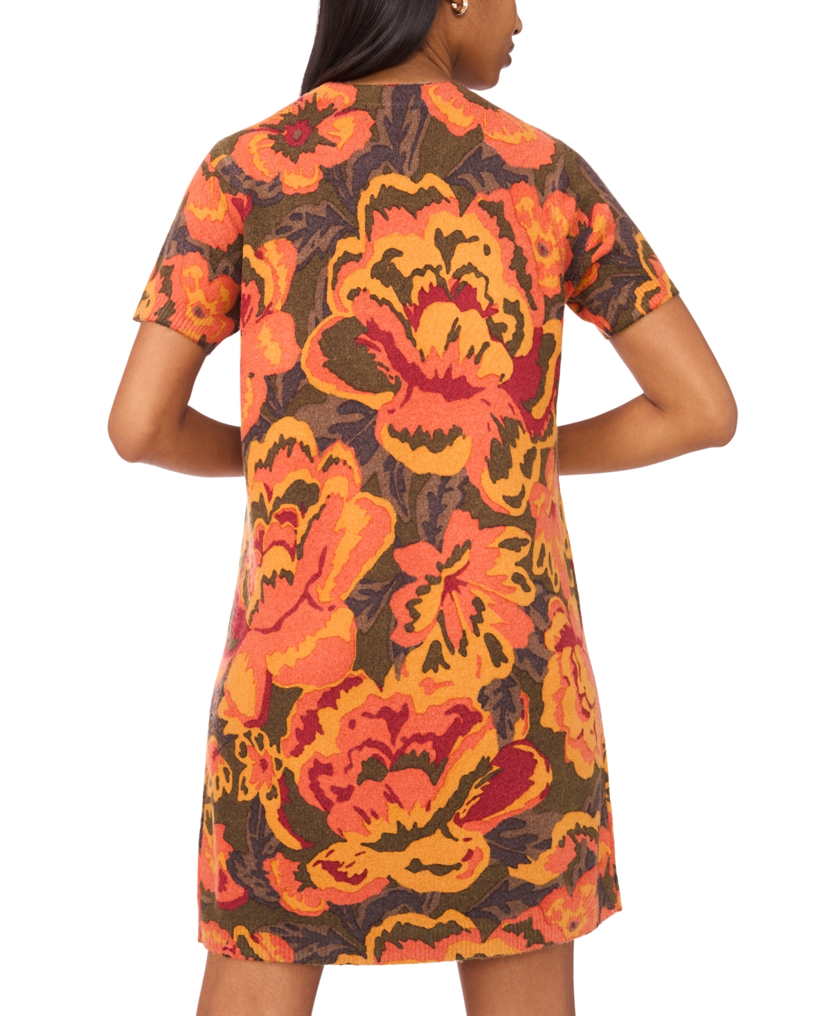 Msk Women's Short Sleeve Sweater Dress