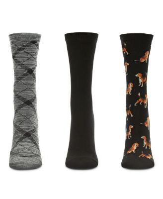 Women's 3 Pair Pack Beagle Crew Socks