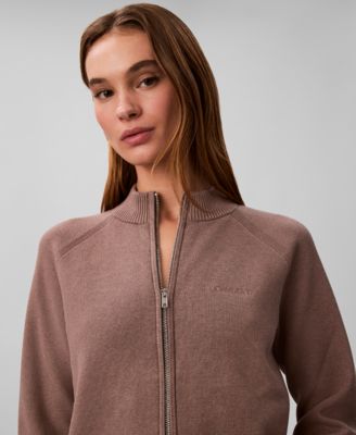 Women's Technical Long Sleeve Mock Neck Cardigan Sweater