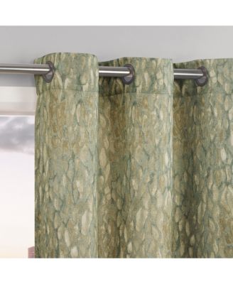 Halle Abstract Geometric Semi-Sheer Grommet Curtain Panel