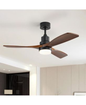 52-inch Modern 3 Blades 3 color Dimmable and Memory Function Light and Remote control Ceiling Fan