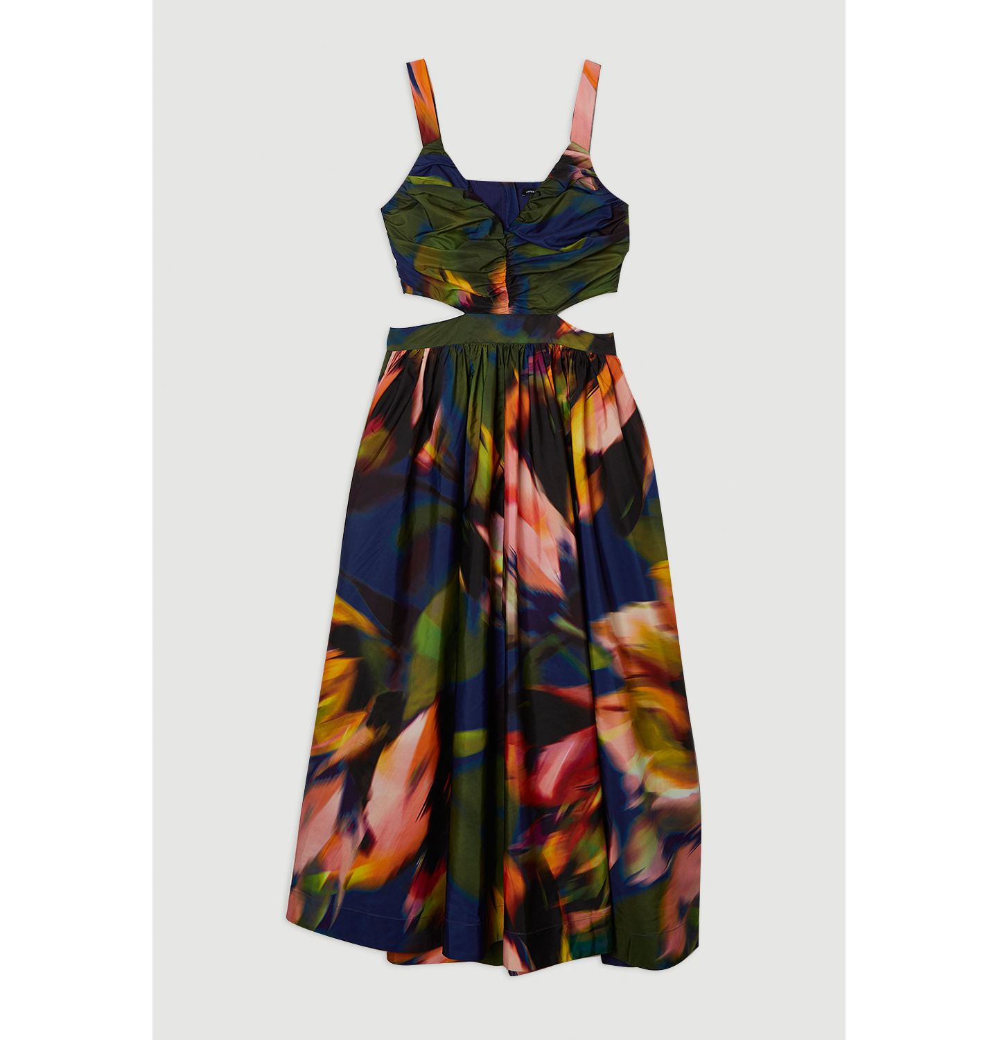 Женское платье Karen Millen Blurred Floral Taffeta Maxi, цвет: Разноцветный — фото 6