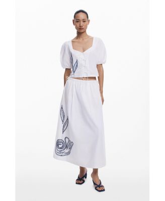 Women's Embroidered midi skirt