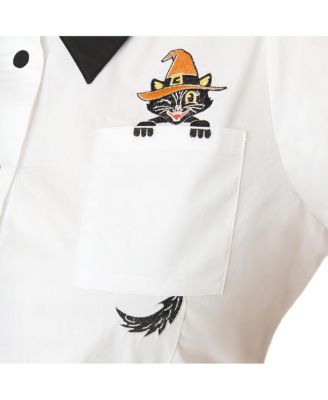 Women's Plus Size 1940s Collared Blouse