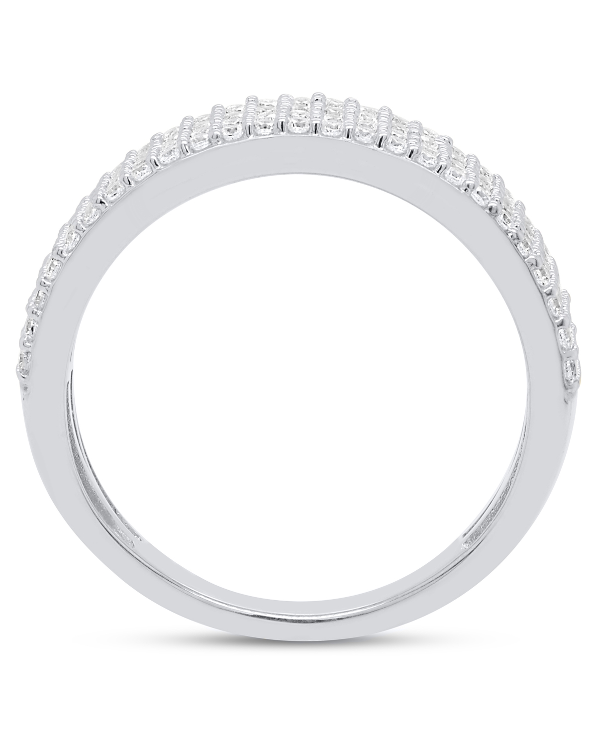 Macy's White Diamond Ring (1/2 Ct. T.w.) In Sterling Silver In Silver