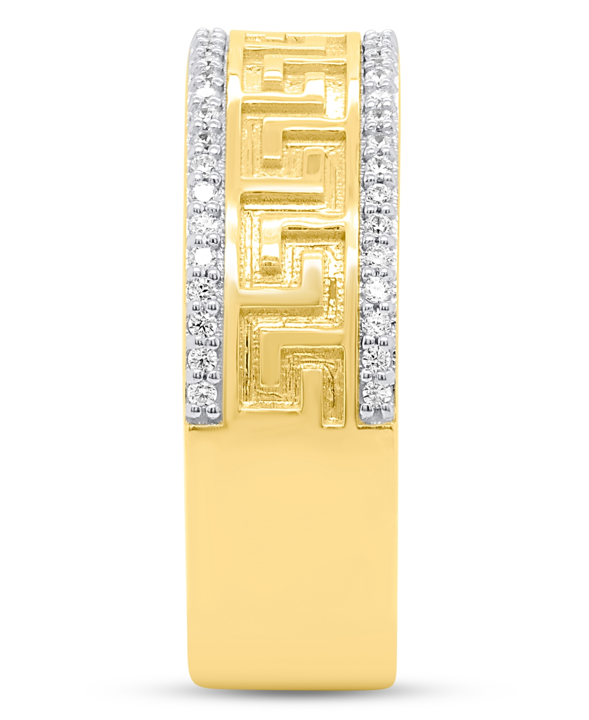 Macy's White Diamond Ring (1/4 ct. t.w.) 14K Gold Plated with Sterling Silver