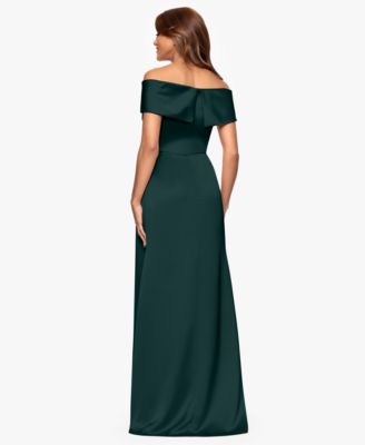 Petite Off-The-Shoulder A-Line Long Dress
