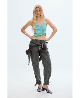 Women's Textured striped T-shirt