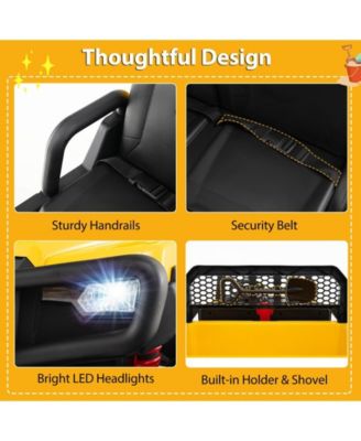 24V Ride On Dump Truck Licensed Caterpillar 2-Seater Kids Car with Remote Control