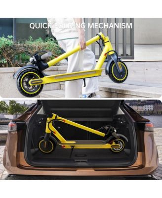 8.5 Inch Foldable Electric Scooter with 350W Motor, 22-Mile Range & Dual Brakes | Colorful LED Lights for a Stylish Night Ride