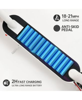 8.5 Inch Foldable Electric Scooter with 350W Motor, 22-Mile Range & Dual Brakes | Colorful LED Lights for a Stylish Night Ride