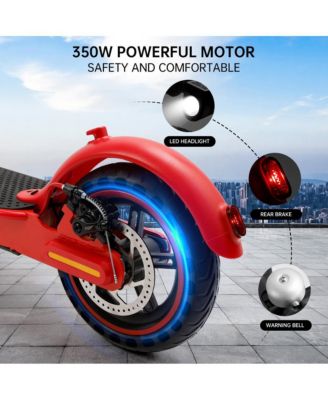 8.5 Inch Foldable Electric Scooter with 350W Motor, 22-Mile Range & Dual Brakes | Colorful LED Lights for a Stylish Night Ride