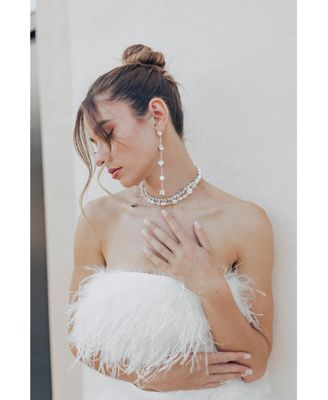 Carmela Bezel Crystal Drop Earrings