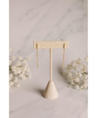 Eternity Pave Linear Drop Earrings