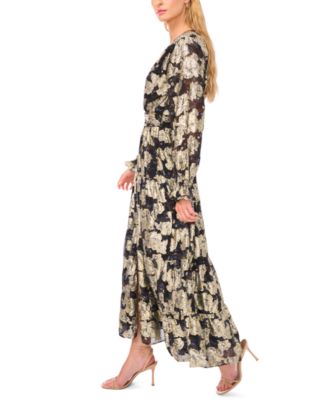 Women's Surplice Neck Maxi Dress