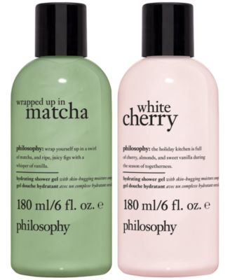 2-Pc. White Cherry and Wrapped Up in Matcha Hydrating Shower Gel, Bubble Bath, & Shampoo Set, 6 oz.