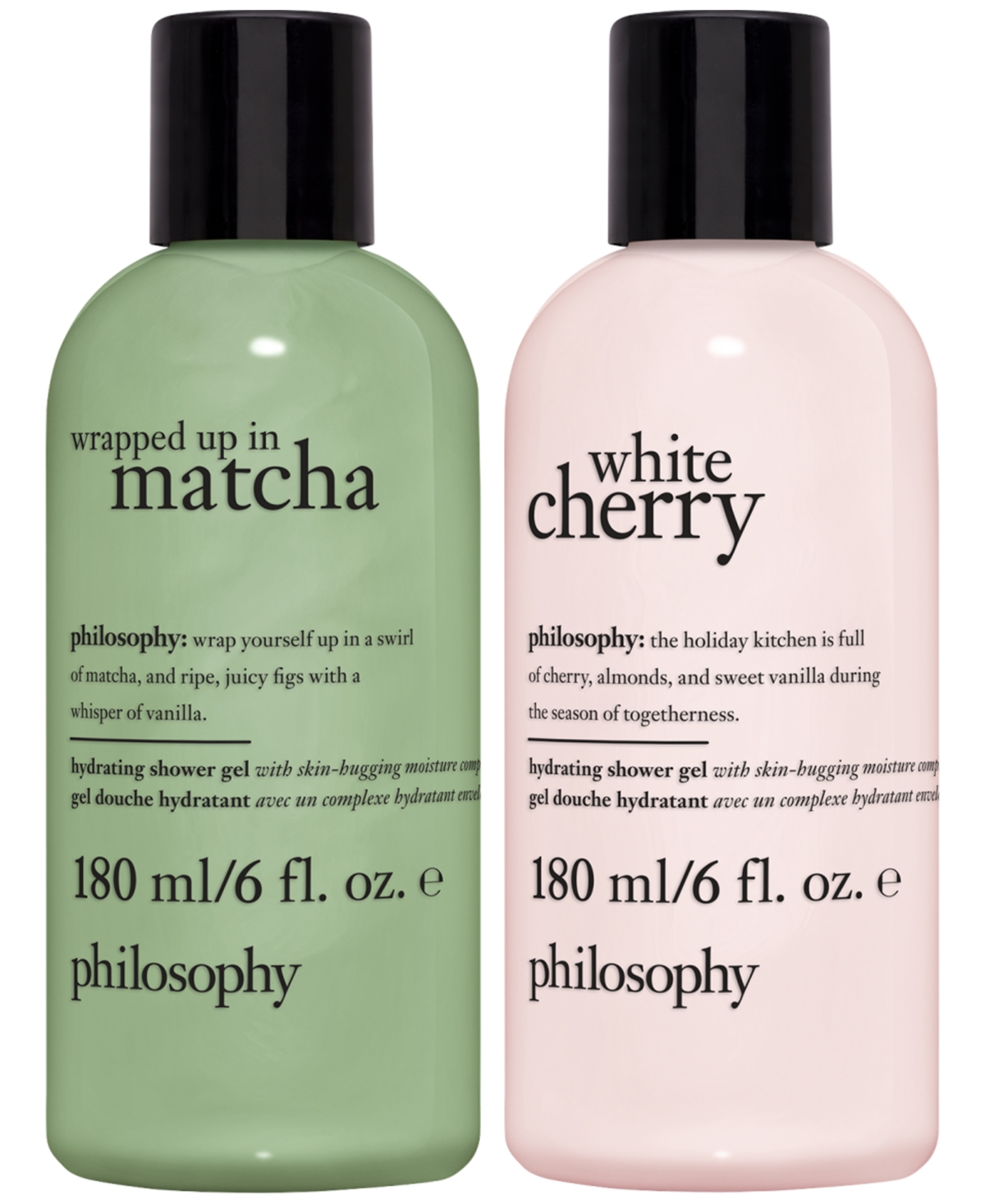 Philosophy Di Lorenzo Serafini 2-pc. White Cherry And Wrapped Up In Matcha Hydrating Shower Gel, Bubble Bath, & Shampoo Set, 6 Oz. In Transparent